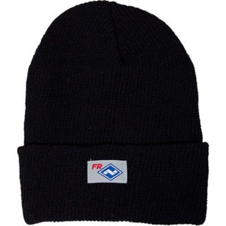 NATIONAL SAFETY APPAREL National Safety Apparel Flame Resistant Knit Winter Hat, 13 x 8-1/4in, Black,  HMOD2BKLG